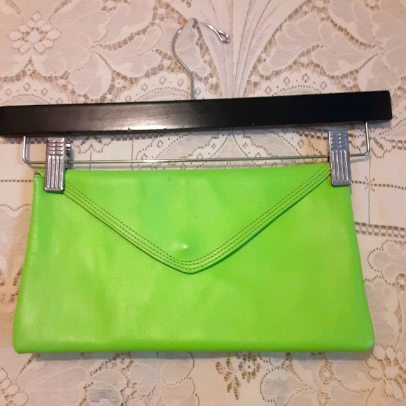 lime green clutch purse